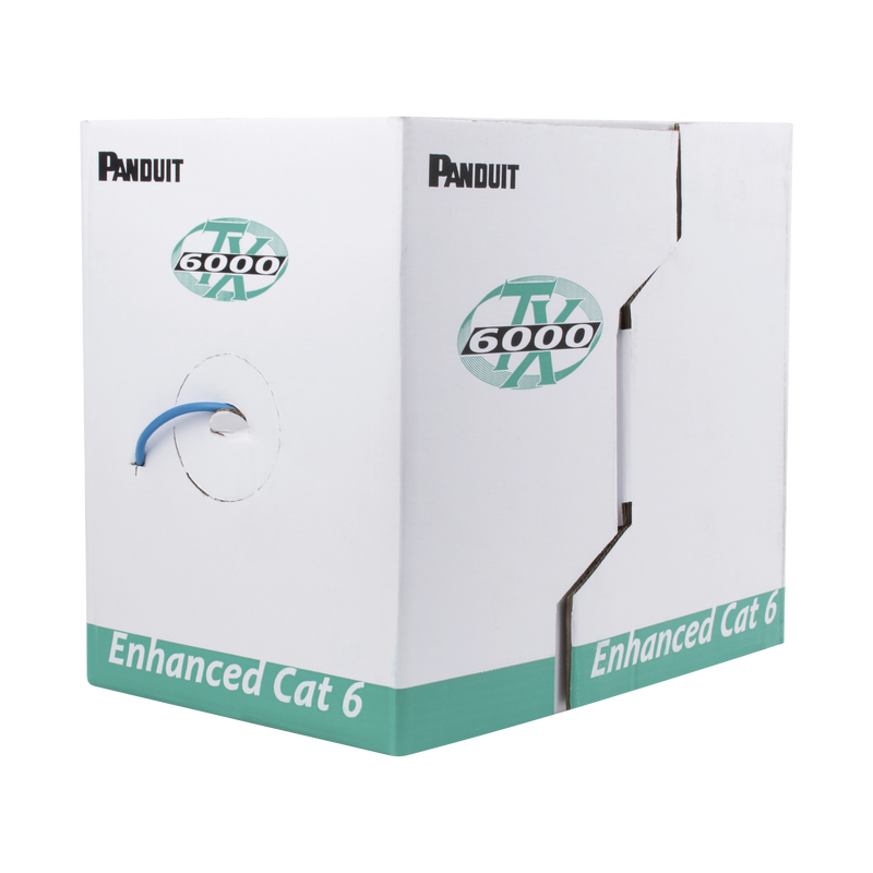 Bobina de Cable UTP 305 m. de Cobre, TX6000? PanNet, Reelex, Azul, Categoría 6 Mejorado (23 AWG), PVC (CM), de 4 pares