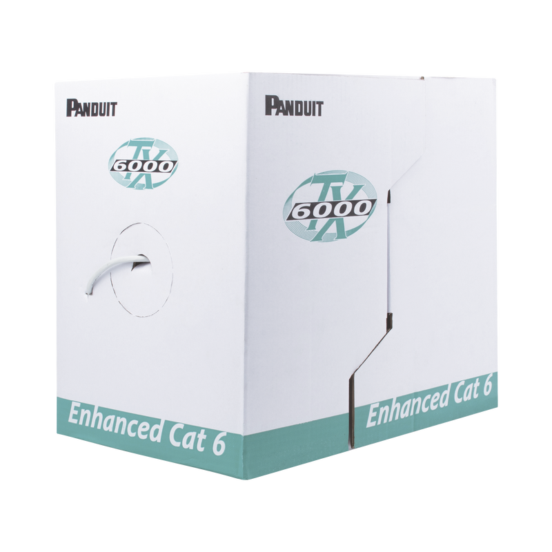 Bobina de Cable UTP 305 m. de Cobre, TX6000? PanNet, Reelex, Gris, Categoría 6 Mejorado (23 AWG), PVC (CMR, Riser), de 4 pares