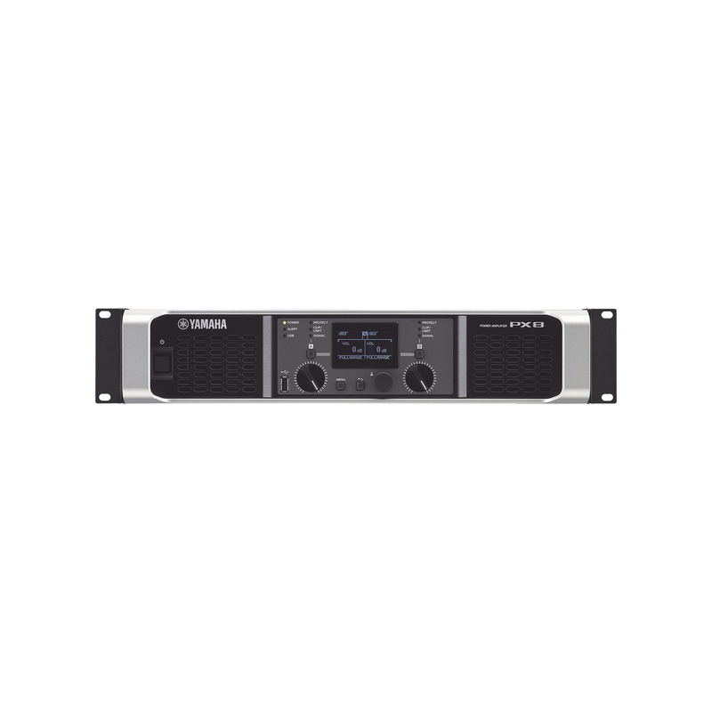 PX8 Amplificador de audio Clase D | 800 W x 2 a 8? | 1050 W x 2 a 4?. | Baja Impedancia | Procesamiento Inteligente
