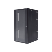 Gabinete PanZone de Montaje en Pared, de 19in, Puerta con Ventana de Seguridad, 26 UR, 762mm de Profundidad, Color Negro - Toer