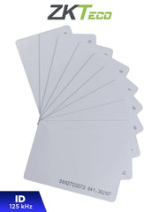 ZKTECO IDCARDN - Paquete con 10 Tarjetas ID con Frecuencia de 125 kHz, 1 mm de Grosor con Folio Impreso - Toer