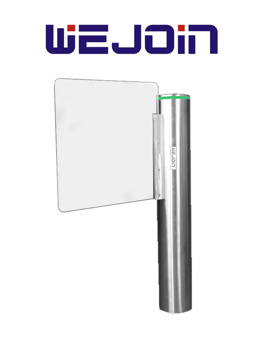WEJOIN WJTBH301BL - Puerta de Cortesia Abatible Bidireccional, Para Alto Flujo, 3 Millones de Ciclos, 25 - 35 Aperturas por Minuto Aleta de Acrílico, Compatible con Cualquier Control de Acceso