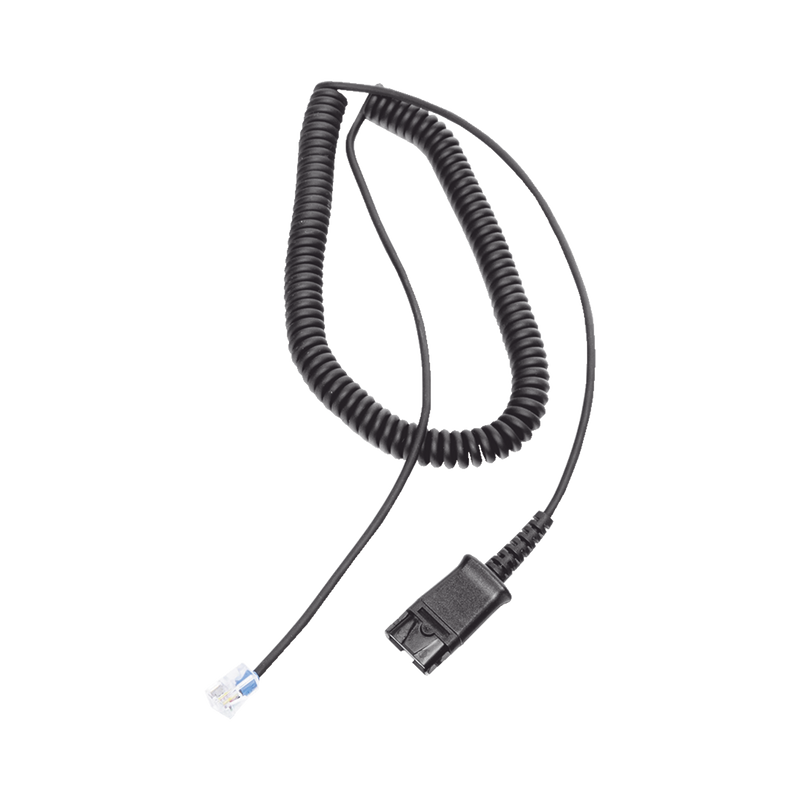 QD03 Cable adaptador para diademas modelo HT101, HT201 y HT202 para compatibilidad con teléfonos Grandstream, análogos, digitales, etc.