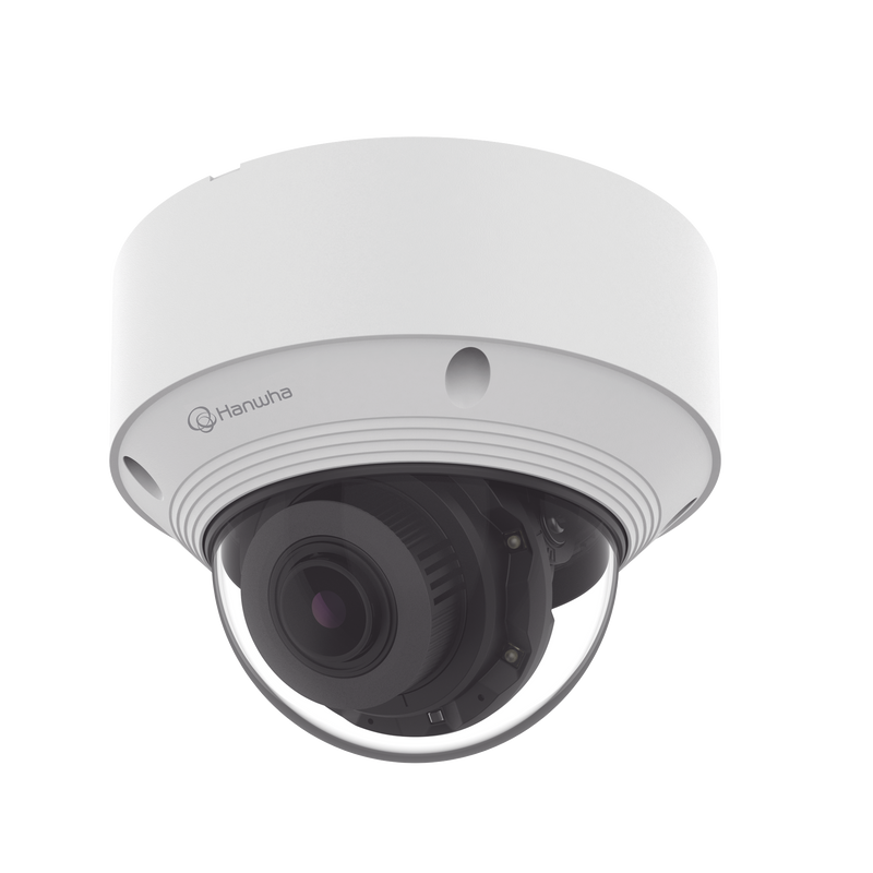 QNV-C9083R Cámara IP Tipo domo Antivandálica 8 Megapíxel / Lente Varifocal 3.2 - 10mm / IR 30M / WDR 120db / IP66 / H.265 & WiseStream / Inteligencia Artificial Deteccion de Personas y vehiculos