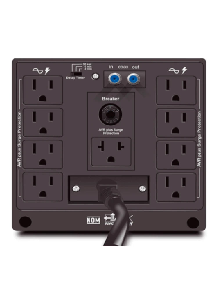 CDP R-AVR5008 - Regulador / Especial para motores y CCTV / 5000VA / 2500W / 8 Terminales de salida / 1 Terminal de salida NEMA5-20R / Retardante a incendio