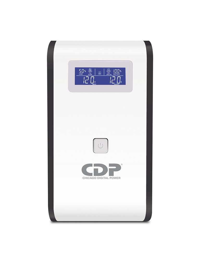 CDP R-Smart1010 - UPS Interactivo / 1000VA / 500W / Pantalla LCD / 10 Terminales de salida / 5 Salidas con respaldo y regulación AVR / 5 Salidas con supresión de picos / 2 Terminales de salida programables