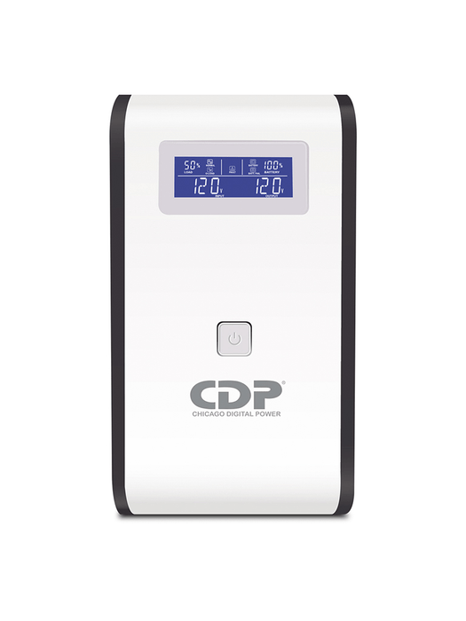 CDP R-Smart1010 - UPS Interactivo / 1000VA / 500W / Pantalla LCD / 10 Terminales de salida / 5 Salidas con respaldo y regulación AVR / 5 Salidas con supresión de picos / 2 Terminales de salida programables
