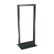 Rack de Dos Postes Estándar de 19 in, Rieles Numerados y Roscados #12-24, Fabricado en Aluminio, 24 Unidades de Rack, Color Negro - Toer