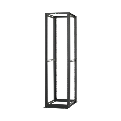 Rack de Cuatro Postes Estándar de 19", Rieles Numerados y Roscados #12-24, Profundidad Máxima de 30 in, 45 Unidades de Rack, Color Negro - Toer