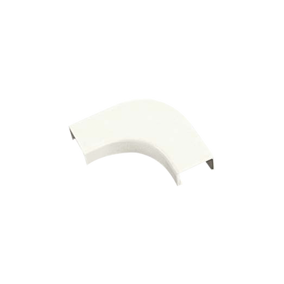 Curva de radio controlado, para uso con canaleta LD10, material ABS, Color Blanco Mate