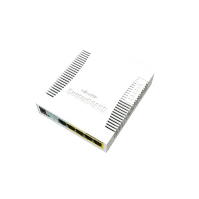 RB260GSP (RB260GSP) Switch Mikrotik 5 puertos PoE (Pasivo) (1in/4out) Gigabit Ethernet y 1 SFP
