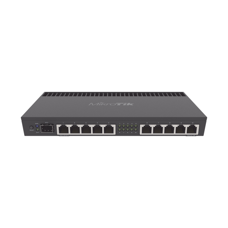 RB4011IGS+RM (RB4011iGS+RM) RouterBoard, CPU 4 Núcleos, 10 Puertos Gigabit Ethernet, 1 puerto SFP+