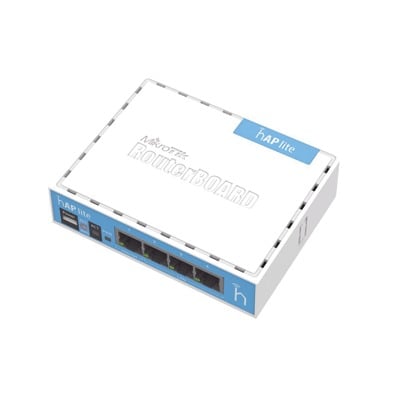 RB941-2ND (hAP Lite) 4 Puertos Fast Ethernet y  Wi-Fi 2.4 GHz 802.11 b/g/n