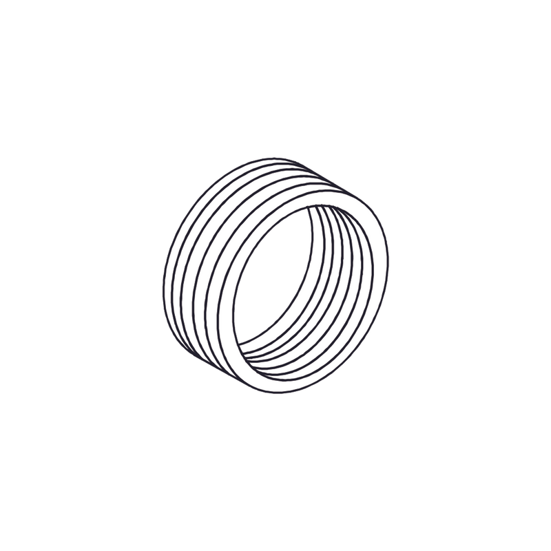 RBA-3825-UR Reducción Bushing Aluminio de 1 1/2 a 1 / Con Recubrimiento de Uretano Purpura.