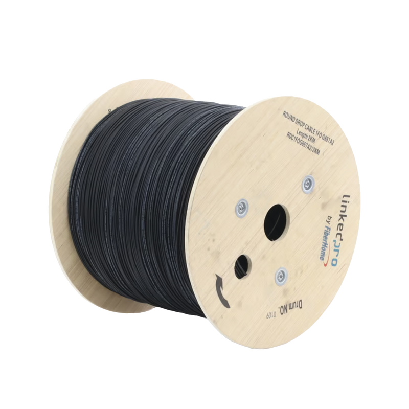 RDC1FOG657A2/2KM Carrete de 2 km de Fibra Óptica Aérea Tipo Drop Redonda (Figura 0) G.657A2, Monomodo, 1 hilo, forro de 3 mm