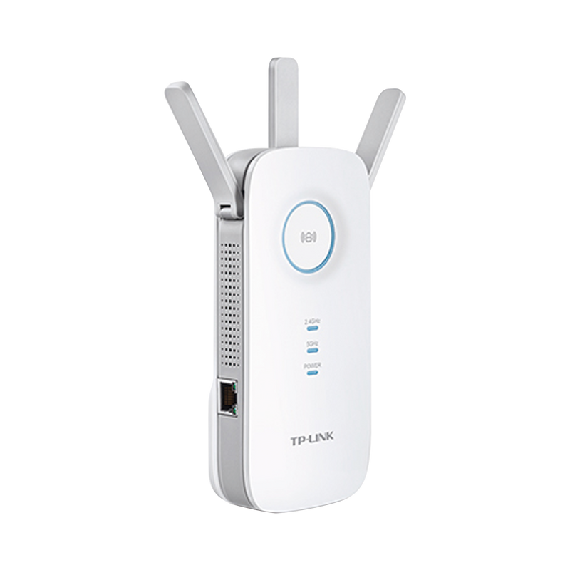 RE450 Repetidor / Extensor de Cobertura WiFi AC, 1750 Mbps, doble banda 2.4 GHz y 5 GHz, con 1 puerto 10/100/1000 Mbps, 3 antenas externas