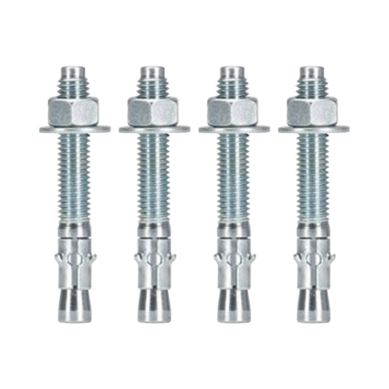 Kit de Anclaje a Piso, Para Rack de 2 o 4 Postes, Fabricado en Acero, 4 Piezas