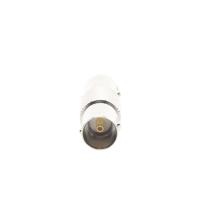 Adaptador Tipo Barril para 75 Ohm, de Conector BNC Hembra a BNC Hembra, Níquel/ Oro/ Teflón. - Toer