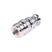 Adaptador en Linea para 50 Ohm, de Conector N Hembra a BNC Macho, Plata /Oro /Teflón. - Toer