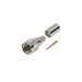 Conector Mini-UHF Macho, 50 Ohm de Anillo Plegable para  LMR-240, RG-8/X, 9258, Niquel/ Oro/ Delrin. - Toer