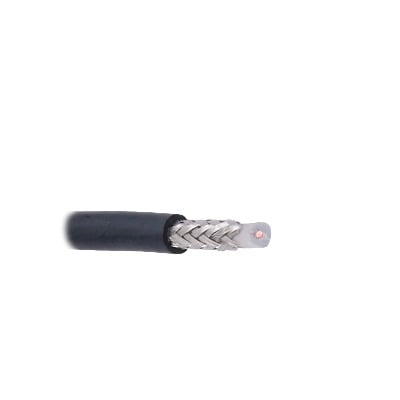 Cable coaxial RG BROADCAST RG58USYS / 305 Metros /  Intemperie / 20 AWG /  blindaje de malla trenzada de cobre estañado ( CuSn ) 96% /  aislante de polietiléno sólido / Hecho en México. - Toer