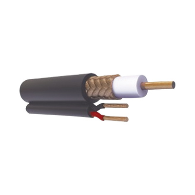 ( Venta x Metro ) Cable Coaxial RG59 Siamés, Malla de Cobre y Aluminio, Hecho en México, Optimizado para HD+ 2 Hilos Calibre 20