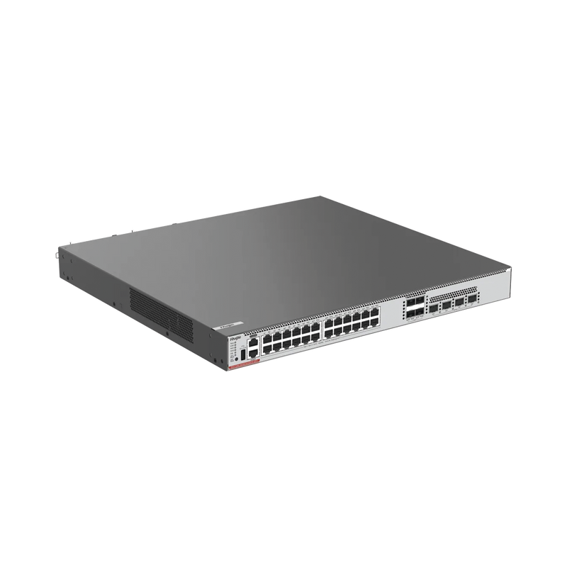 RG-CS86-24XMG4XS4VS-UPD Switch Core 24 Puertos PoE 802.3bt Class 2 (FULL Hi-PoE 90 W) Capa 3 Multi-Gigabit 10G y SFP28 25G