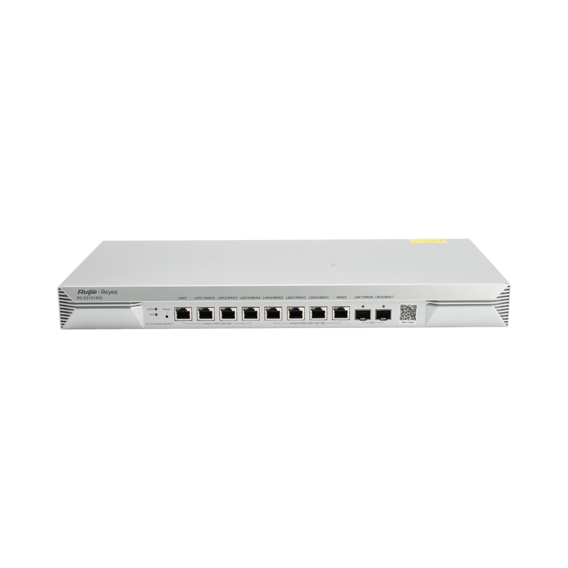 RG-EG1510XS Router Core Balanceador con Función SD-WAN, 1 puertos LAN , 6 puertos LAN/WAN Multi-gigabit,  2 SFP+ LAN/WAN,1 Puerto WAN Multi-gigabit, hasta 1500 clientes .