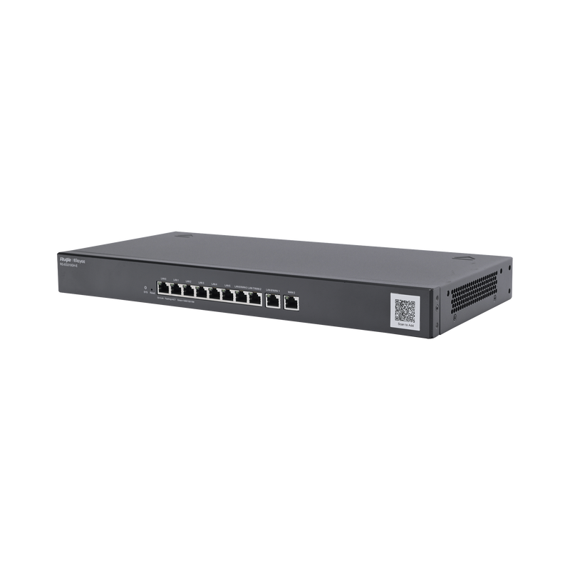 RG-EG310GH-E Router Balanceador con Función SD-WAN, 6 puertos LAN  y 3 puertos LAN/WAN gigabit y 1 Puerto WAN gigabit, hasta 350 clientes con desempeño de hasta 1.5 Gbps