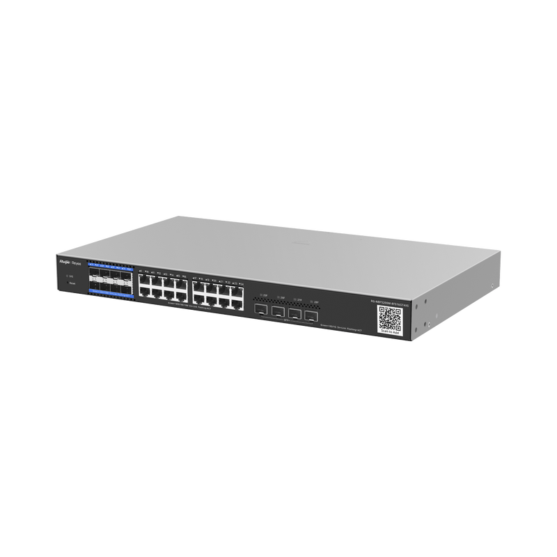 RG-NBF5200M-8FS16GT4XS e-Lighten OLT / Switch Hibrido, Capa 3 con 8 Puertos PON 1G, 16  Puertos Ethernet 1G y 4 Puertos SFP+ 10G, perfecto para migrar a Soluciones de Fibra PON hasta 256 ONUs