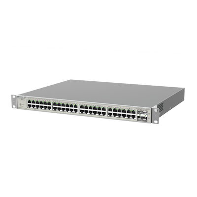 Switch Administrable Capa 3 con 48 puertos Gigabit PoE 802.3af/at + 4 SFP+ para fibra 10Gb, gestión gratuita desde la nube, 740W - Toer