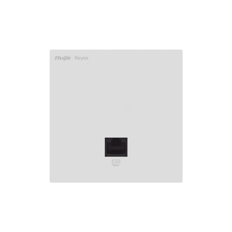 RG-RAP1261 Punto de Acceso Mesh Wi-Fi 6 para interior en pared, hasta 512 usuarios ideal para Hotelería, discreto incrustado en pared.