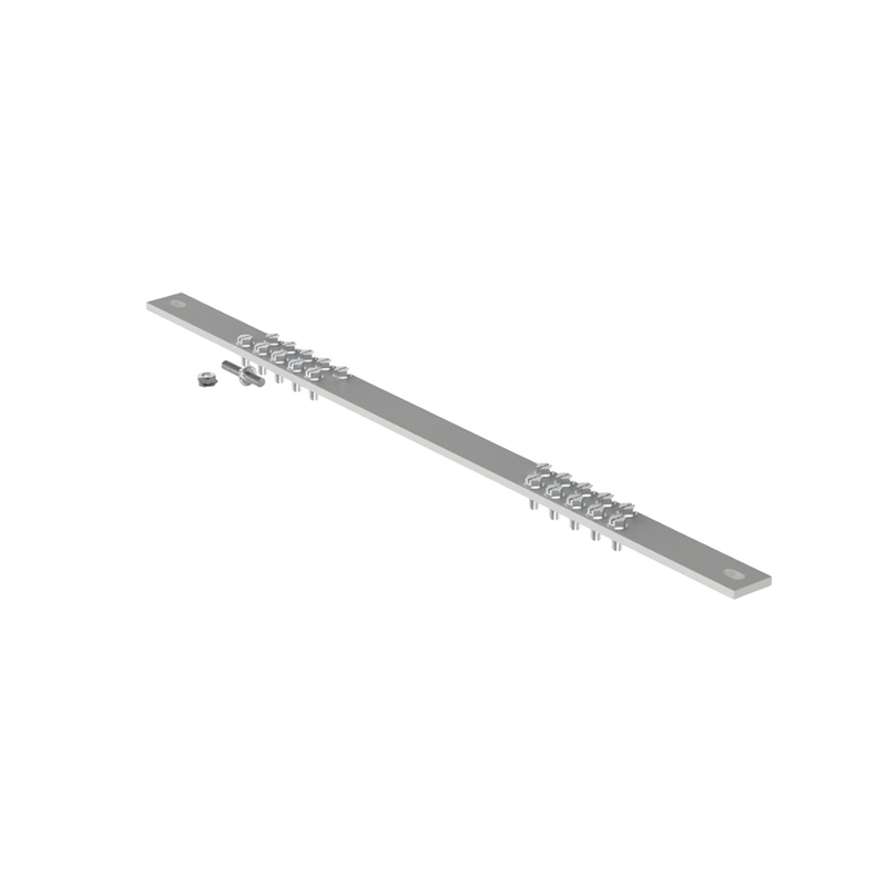 Barra de Conexión a Tierra, Para Rack de 19, Con 20 Orificios Para Conexión Rápida de Equipos, Incluye 20 Tornillos # 12-24 x 1/2 Instalados