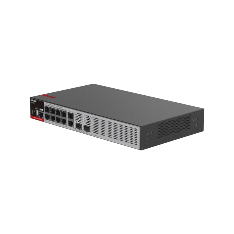 RG-S2915-10GT2MS-P-L Switch PoE+ Empresarial 125 Watts, Administrable L2+, 8 Puertos PoE Gigabit , 2 Puertos Uplink Gigabit y 2 Puertos Uplink SFP 2.5G