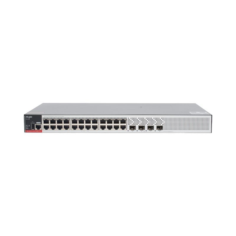 RG-S2915-24GT4MS-P-L Switch PoE+ Empresarial 370 Watts, Administrable L2+, 24 Puertos Gigabit y 4 Puertos Uplink SFP 2.5G