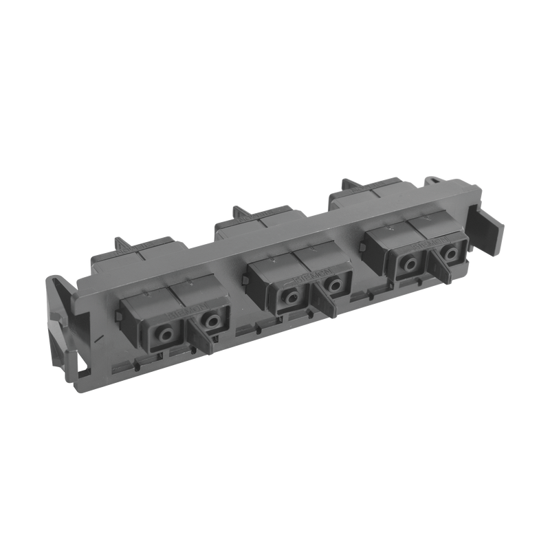 RIC-F-SC6-01 Placa acopladora de Fibra Óptica Quick-Pack, Con 3 Conectores SC Duplex (6 Fibras), Negro