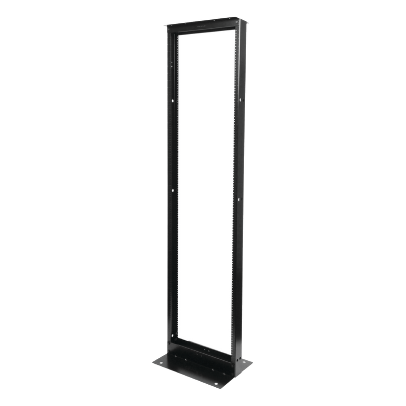 RS1-07-S Rack de Dos Postes Estándar de 19, Numerado, Fabricado en Acero y 45 Unidades de Rack, Color Negro