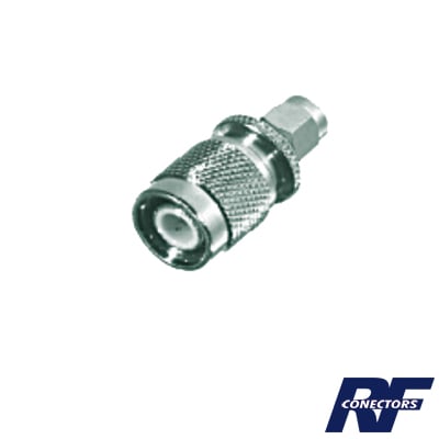 RSA-3454 Adaptador en Línea, de Conector SMA Macho a TNC Macho, Níquel/ Oro/ Teflón.