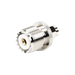 Adaptador en Línea, de Conector SMA Macho a UHF Hembra (SO-239), Níquel/ Oro/ Teflón. - Toer