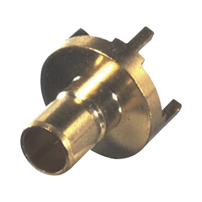 Conector SMB Jack (PIN Macho) Montaje Vertical para PCB, Base Redonda, 75 Ohm, Oro/ Oro/ Teflón.