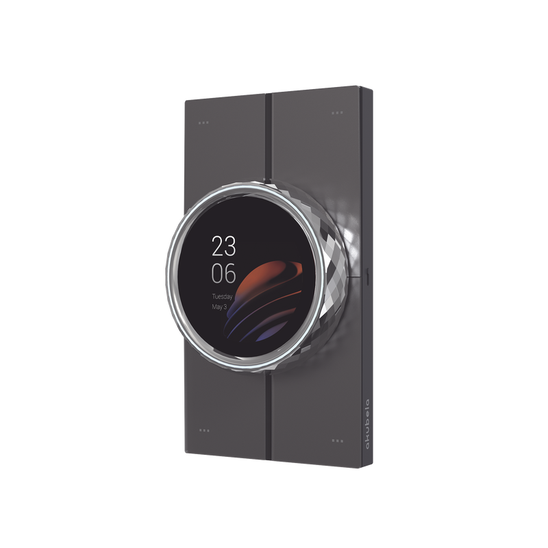 RT61D1US Mini pantalla táctil Hub controlador integrable con sistemas de automatización compatible con múltiples marcas, una entrada de iluminación, 4 botones para escenas. Conexión Wifi