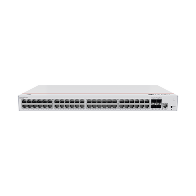 Switch de Distribución/Core Gigabit Administrable PoE Capa 3 / 48 puertos 10/100/1000 Mbps (PoE) / 4 Puertos 1GE SFP Uplink / ERPS / Rutas Estáticas / iStack / PoE Perpetuo / 380W / Administración Nube Gratis - Toer