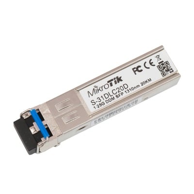S-31DLC20D Transceptor MiniGbic SFP 1.25G LC Duplex para fibra Mono Modo 20 KM