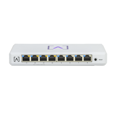 Switch Gigabit PoE+ Administrable / 8 puertos 10/100/1000 Mbps (4 de ellos PoE+ 802.3af/at) / Hasta 60W / Administración nube gratuita / Presupuesto de 60W - Toer