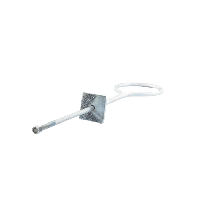 Ancla de Losa o Pared de 63-65 cm. de 13 cm diámetro de argolla. Galvanizado Electrolítico. - Toer
