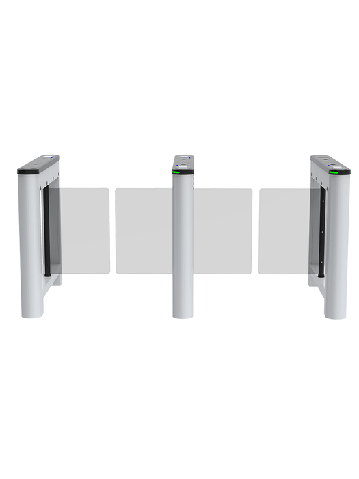 ZKTECO SATURNS1000 - Barrera Peatonal Tipo Swing Bidireccional / Equipada con un motor DC brushless / Hasta 3 millones de ciclos / Acero SPCC laminado en frío / Vidrio templado 2.5D