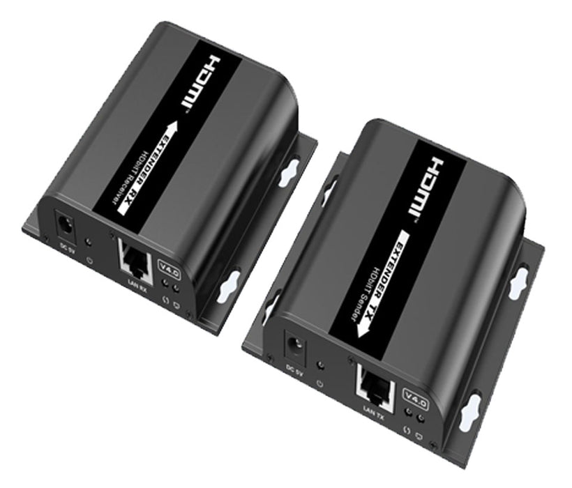 SAXXON LKV38340- Kit extensor HDMI sobre IP/ Resolucion 1080p/ Cat 5e/ 6/ hasta 120 metros/ Hasta 253 receptores/ Delay de 70ms/ HdBIT/ Transmisor de IR/ Plug and play
