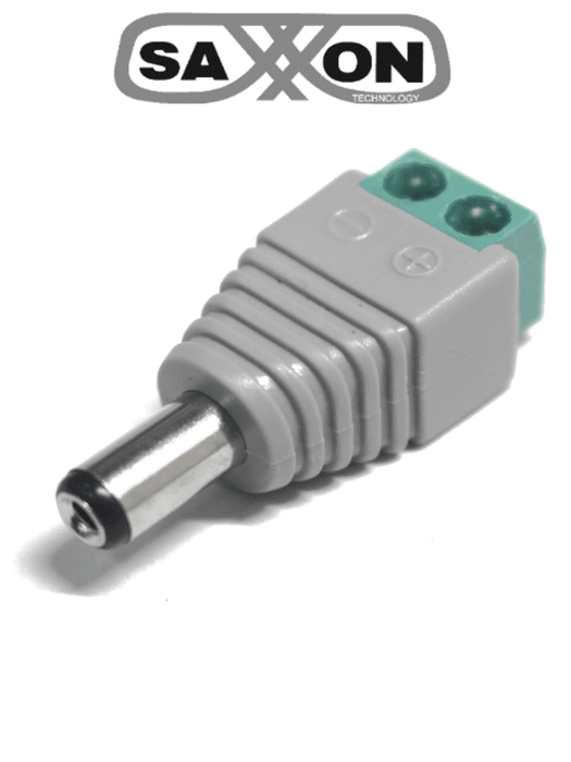 SAXXON PSUBR12H - Bolsa de 10 Conectores Macho Para Alimentación de Camaras/ Terminales Tipo Tornillo Positivo y Negativo/ Resistente a la Oxidación/