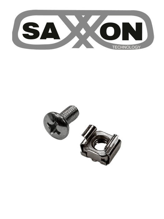 SAXXON SXSCW001- Tornillos de acero inoxidable para Rack / Acero Inoxidable / 12-24 / Bolsa de 50 pz
