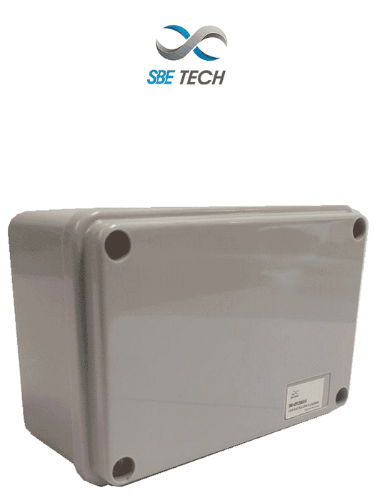 SBE TECH OP1208050- Caja plástica con tapa opaca de 12x8x5 cm multiusos, IP66, fabricada en material autoextinguible y resistente a la abrasión